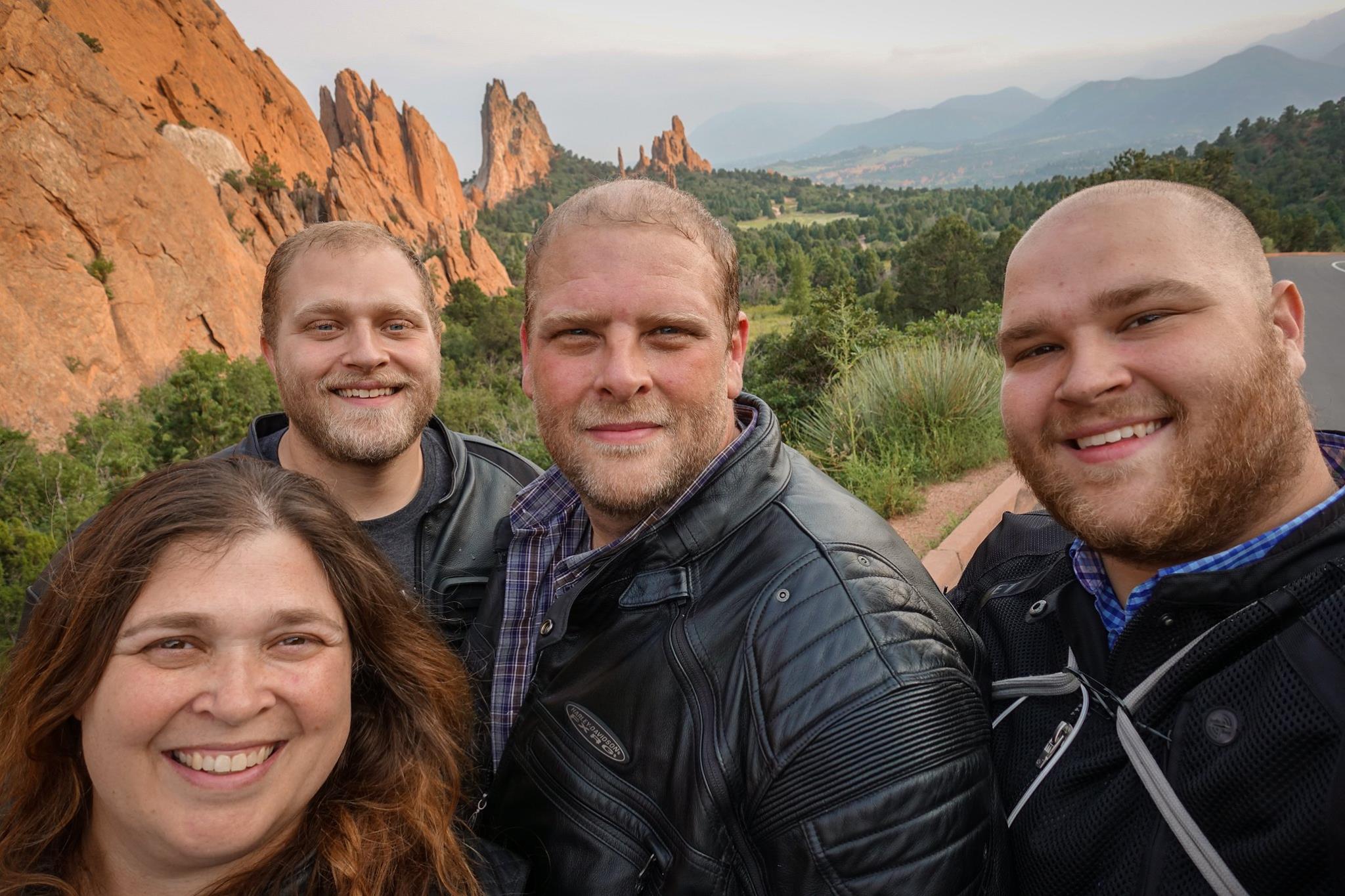 Family ride to Garden of the Gods
